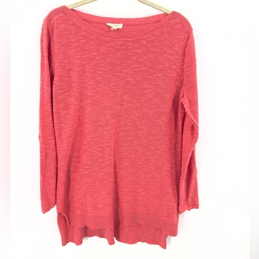 Eileen Fisher Organic Linen Cotton Tunic Top Mininalist Lagenlook Size Large